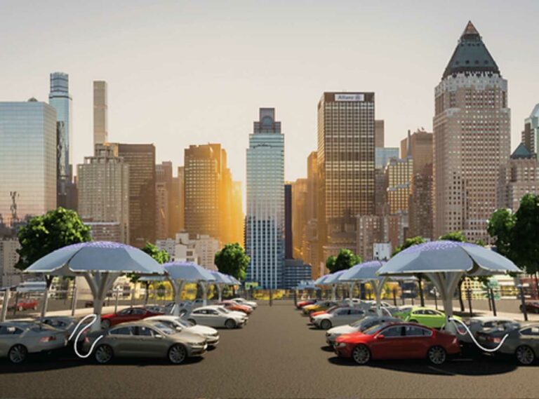 Sustainability News - Solar Trees in a city