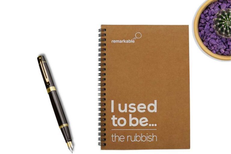 Sustainable Note-taking Remarkable notebook made from recycled paper and packaging