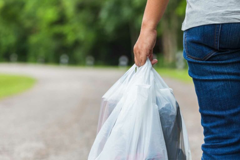 Shopping Bag - Only 1% of discarded plastic bags are recycled in the US