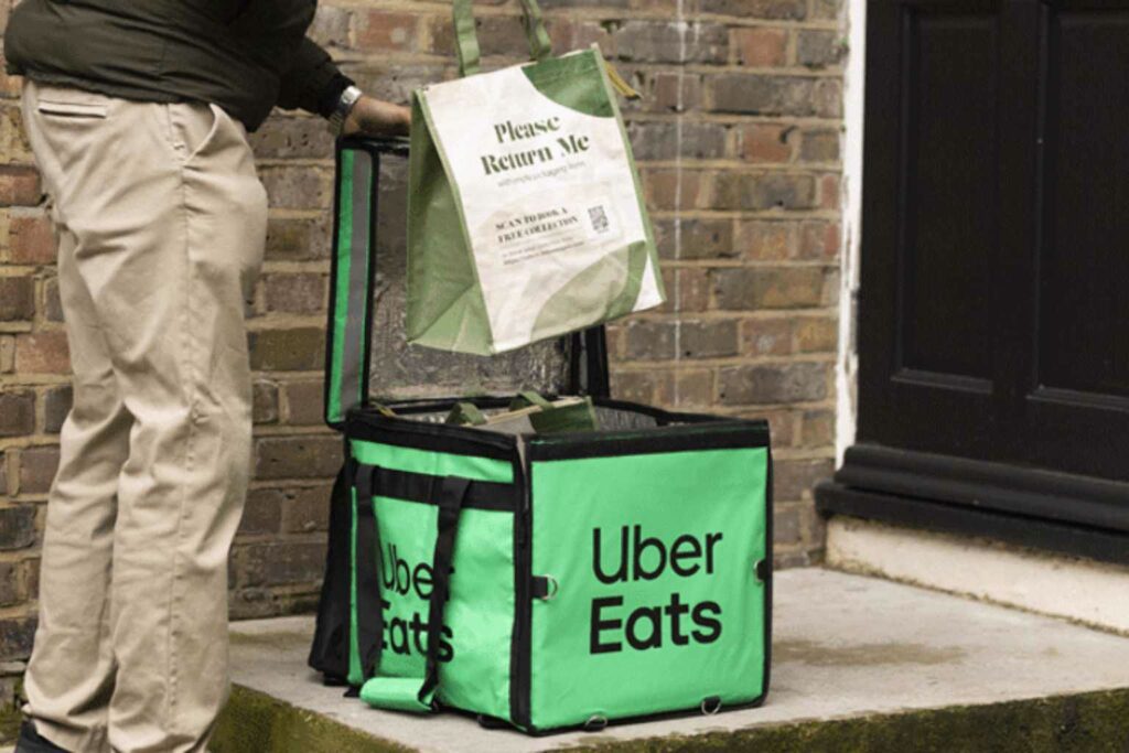 Exciting Eco News Uber Eats is trialling reusable takeaway bags and containers