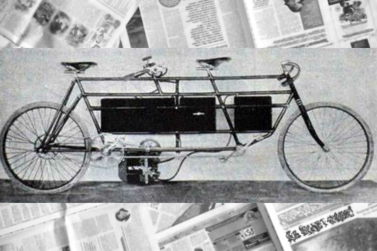 E-Bikes The 1899 Humber Electric Tandem, said to have reached 40 mph on the track