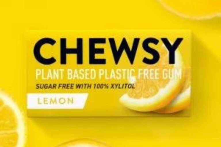 Sustainable Gum Chewsy plant based plastic free lemon gum
