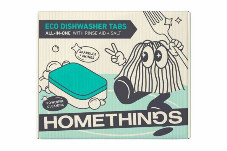 Sustainable Dishwasher Tablets Homethings waterless, concentrated, plant-based, cruelty-free dishwasher tablets