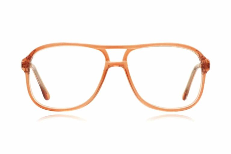 Sustainable Eyewear Peep's genuine vintage aviators in brown acetate