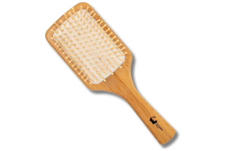 Sustainable Hairbrushes Ecobath London's FSC certified wooden detangling brush