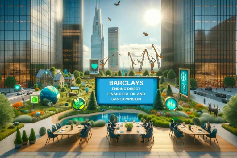 Green Steps Barclays has taken the bold step of stopping direct finance of Oil and Gas expansion