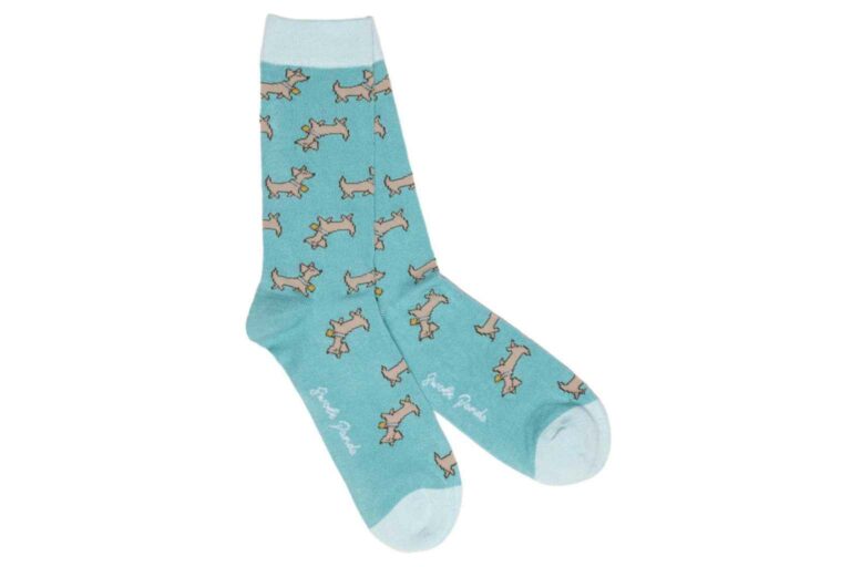 Sustainable Socks Swole Panda's bamboo dog print socks are cute and great for the environment