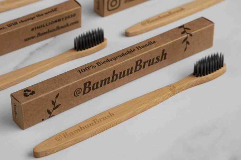 Sustainable Toothbrushes - BambuuBrush is a great choice and is made from natural bamboo