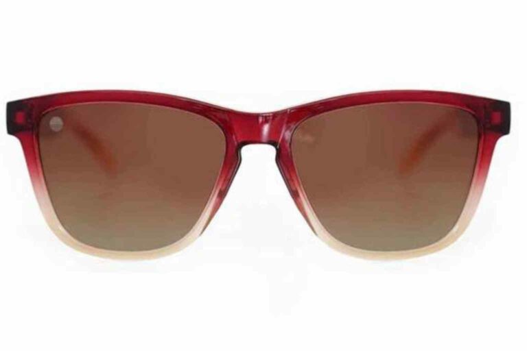 Sustainable Sunglasses Nomad Eyewear's Caramel Blush sustainable sunglasses made with recycled ocean plastic