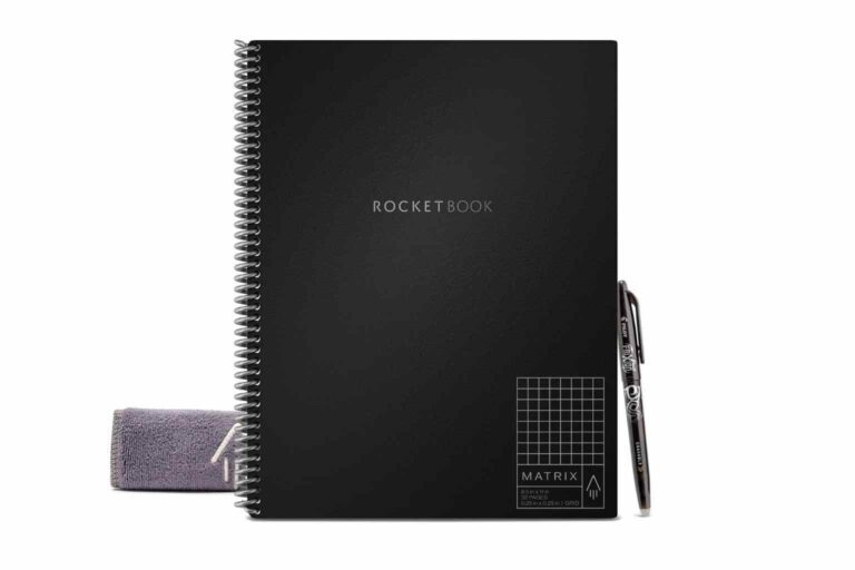 Eco-Friendly Note-Taking Rocketbook uses a mix of tech and reusable pages to make your note-taking more eco-friendly