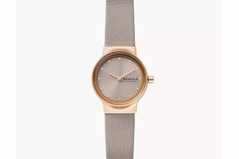 Eco-Friendly Watch _ Skagen's Freja Lille Two-Hand Greystone LiteHide™ leather watch