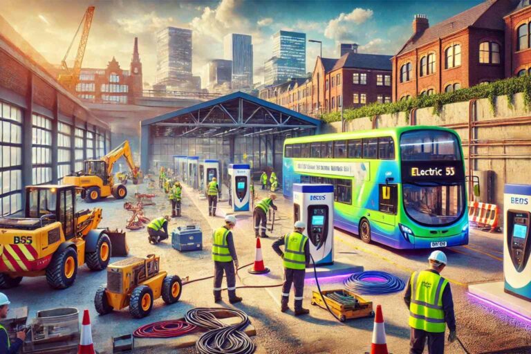 Sustainability News for October 14th - First Bus Group has begun construction of Electric Bus infrastructure in Leeds marking a big transition for the area