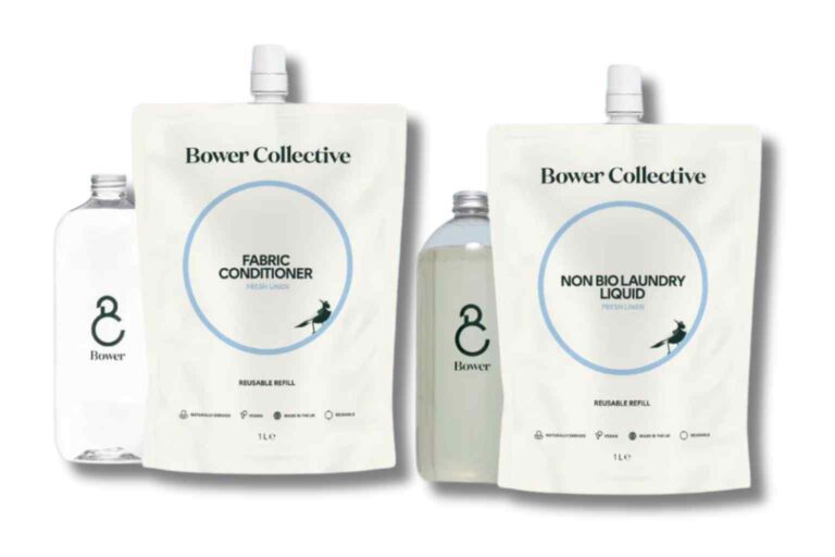 Sustainable Laundry Products - Bower Collective's refillable laundry pouches are a great choice to clean clothes sustainably