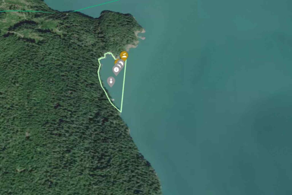Nature Repair Report for March 2025 - Blockchain data is available to Play It Green and is represented by the 'flags' showing planting sites on the Gold Coast of Canaada