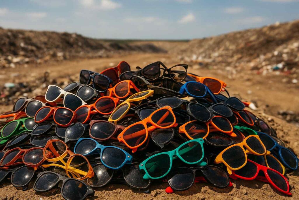 Eco-Friendly Sunglasses Cheaply made and mass produced sunglasses often end up in landfill polluitng the environment and taking hundreds of years to decompose and p