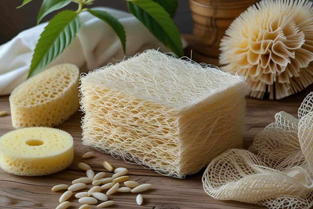 Eco-Friendly Sponges Look for sponges made from sustainably sourced biodegradable materials that come in responsible packaging