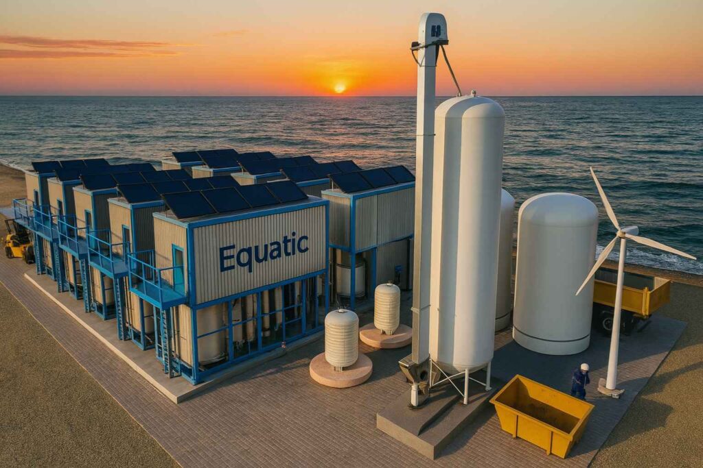 Top 5 Sustainability Innovations Equatic's innovative tech takes sea water and turns it into clean hydrogen energy and stored carbon