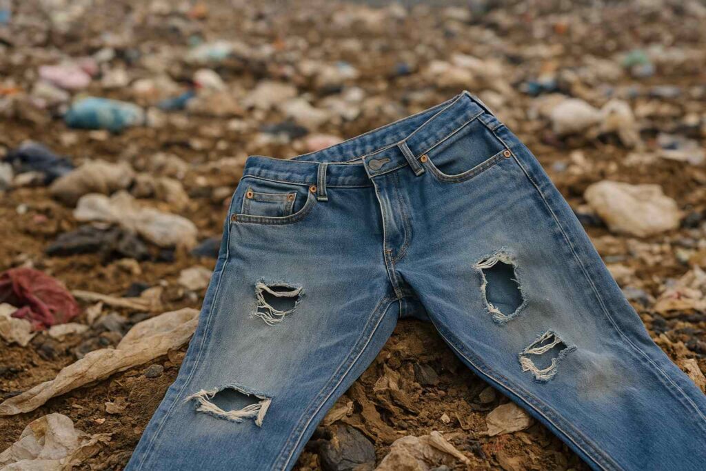 Sustainable Jeans With more than 300,000 tonnes of clothing thrown away in the UK each year, buying sustainable jeans has never been more important