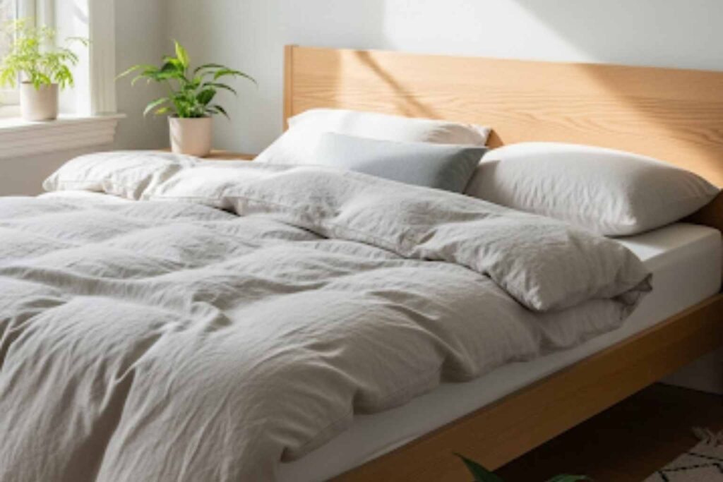 Eco-Friendly Duvets - Look for a duvet made from natural sustainable or recycled materials that is well made and has end of life considered