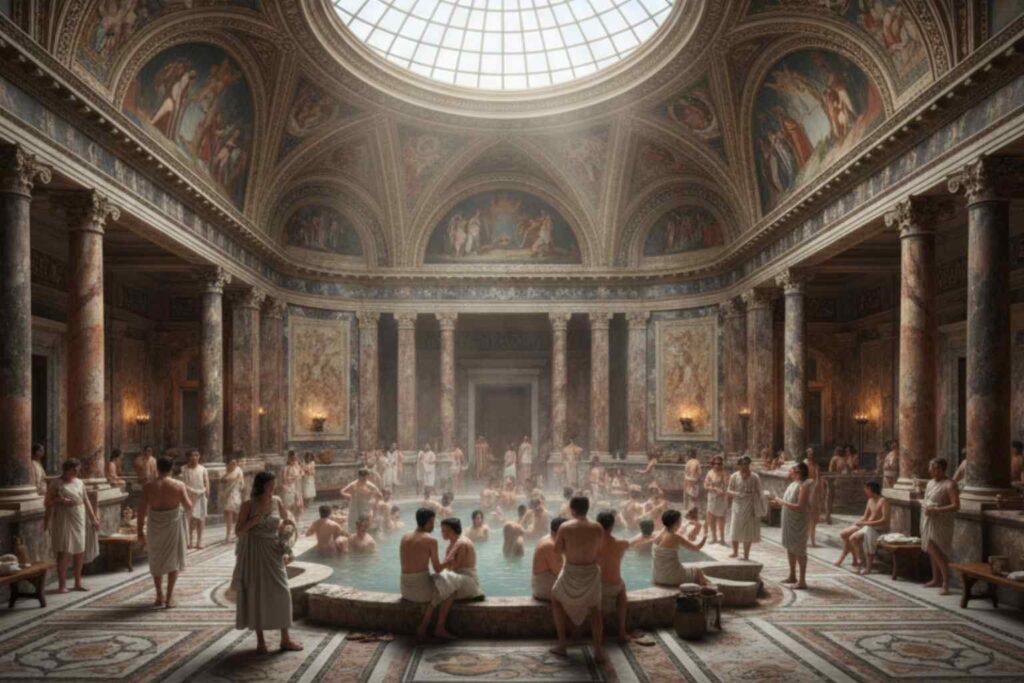 Sustainable Bath Time - For the Romans, bath time was a communal affair that took place in thermae or large bath houses