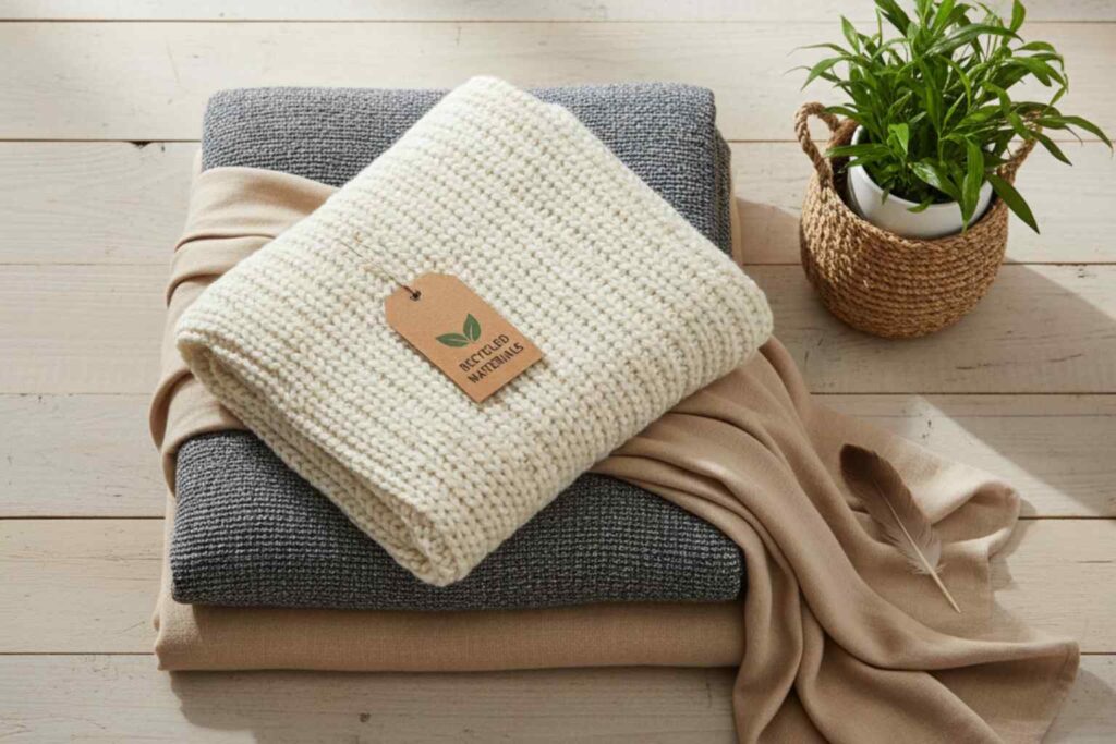 Sustainable Blankets - Look for blankets made from recycled or sustainable materials and avoid plastics and nasty packaging