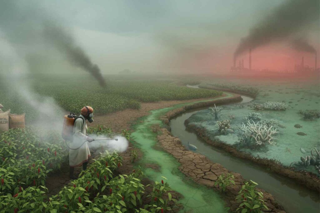 Sustainable Spices - Chemical fertilisers often used in turmeric and chilli farming release huge amounts of toxic chemicals and gas