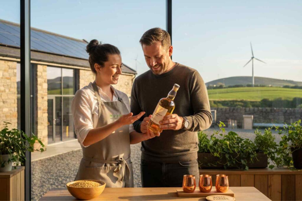 Sustainable Whisky - Look for brands that use renewable energy, recycled packaging and those that reuse their waste