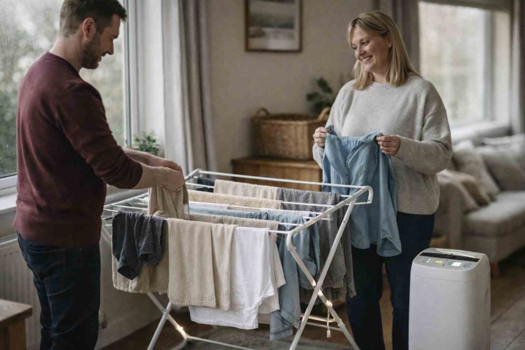 Sustainable Laundry - Using a heated clothes dryer or a dehumidifier will reduce your energy usage and save you money
