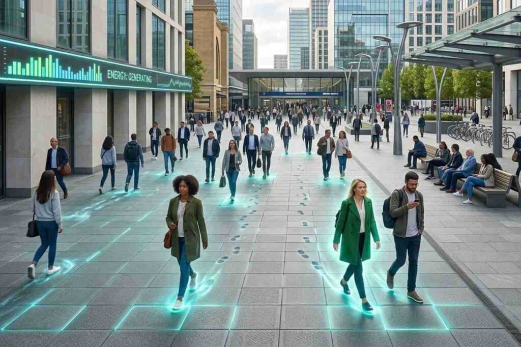 Sustainability News for March 30th Pavegens incredibly innovative flooring captures kinetic energy and can be used to light surrounding streets