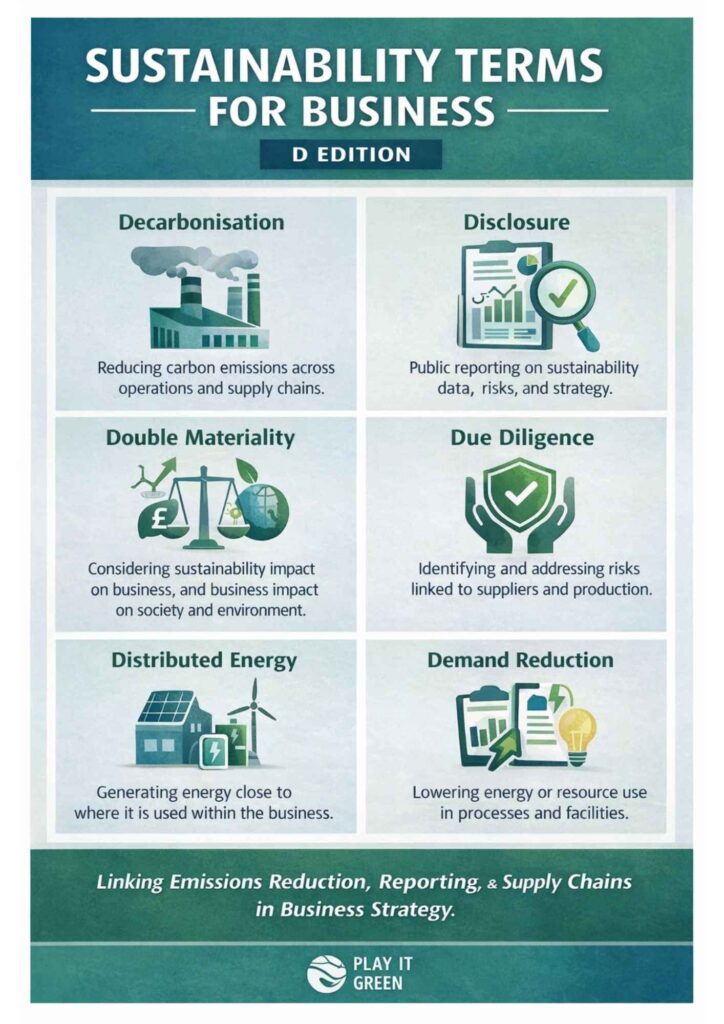 Sustainability Terms for Business – D Edition Header