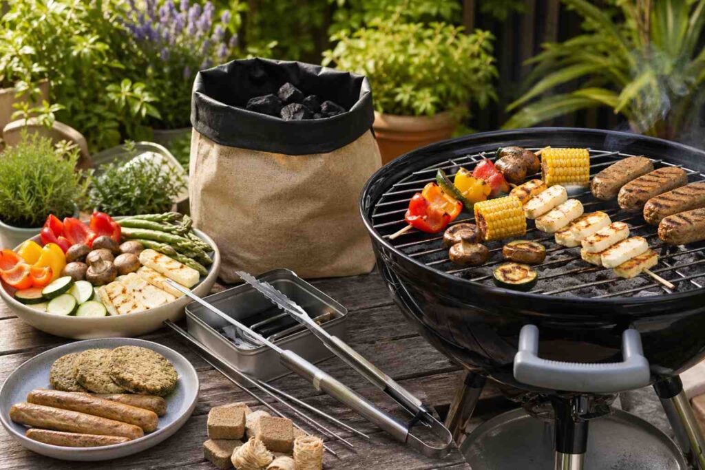 Eco-Friendly BBQ - Increasing veggie options, ditching single use plates and cutlery and using sustainable charcoal are all great sustainable choices