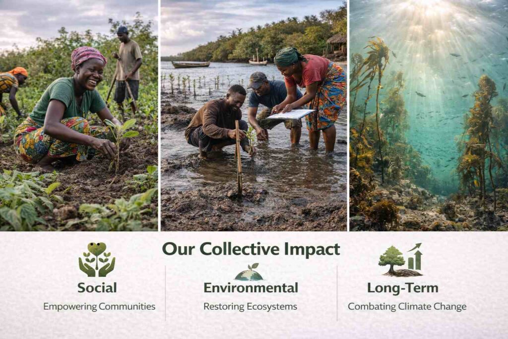 The Cascade Effect - Play It Green members don't just support the planting of nature based solutions, they support eco system repair and social impact at scale