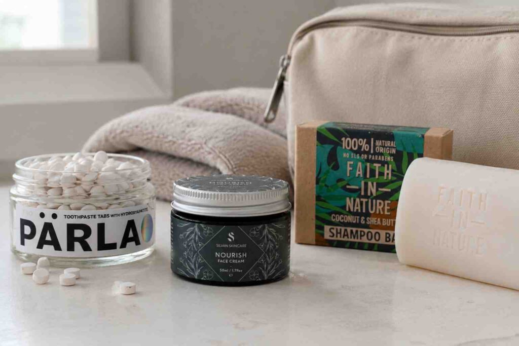 Sustainable Travel Toiletries - Packaging, ingredients and refillability all make your travel toiletries far better for the planet