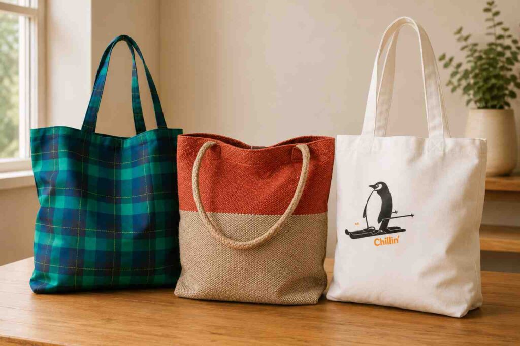 Eco-Friendly Tote Bags - Look for well bags that are manufactured with sustainable and recyclable materials, and if you already have one, use that!
