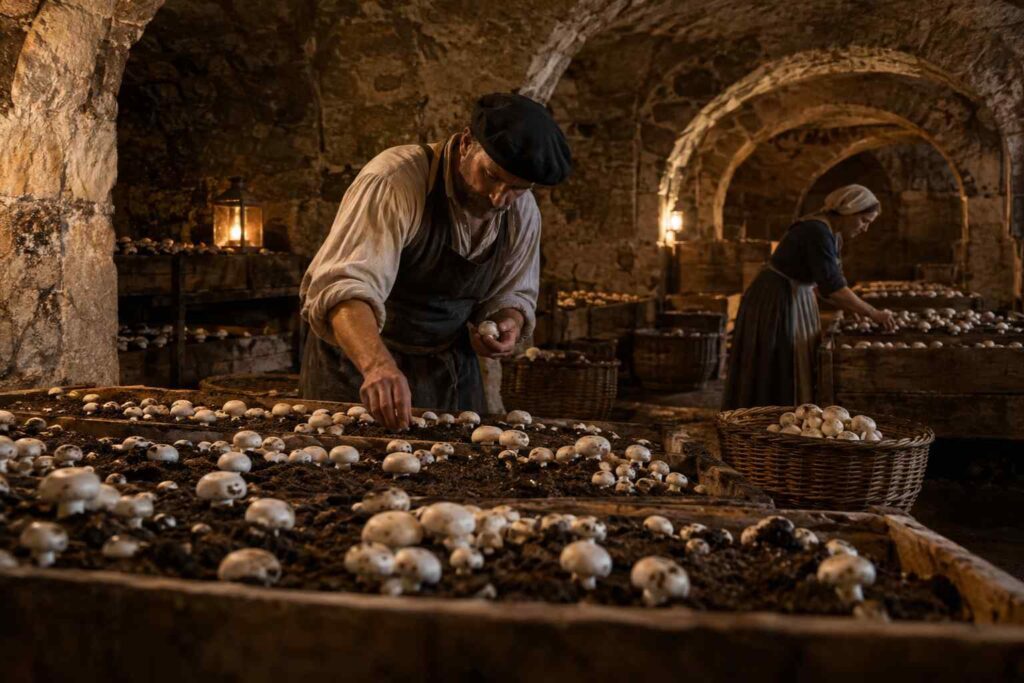 Sustainable Mushrooms - In the 18th century, France became the centre for mushroom growing across Europe and the world