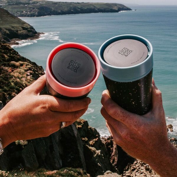 The Circular Cup, the world’s first, 100% leakproof reusable coffee cup, made from single-use paper cups.